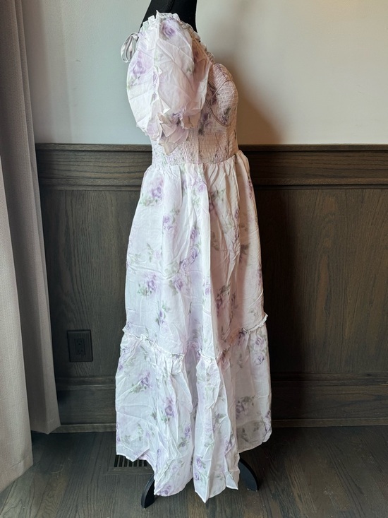eywol Whimsical Romantic Floral Off-Shoulder Midi Dress in Lavender NWT 3X - Picture 3 of 10